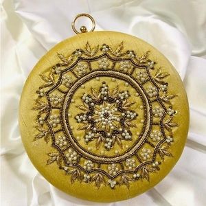 Beautiful hand embroidered work clutch